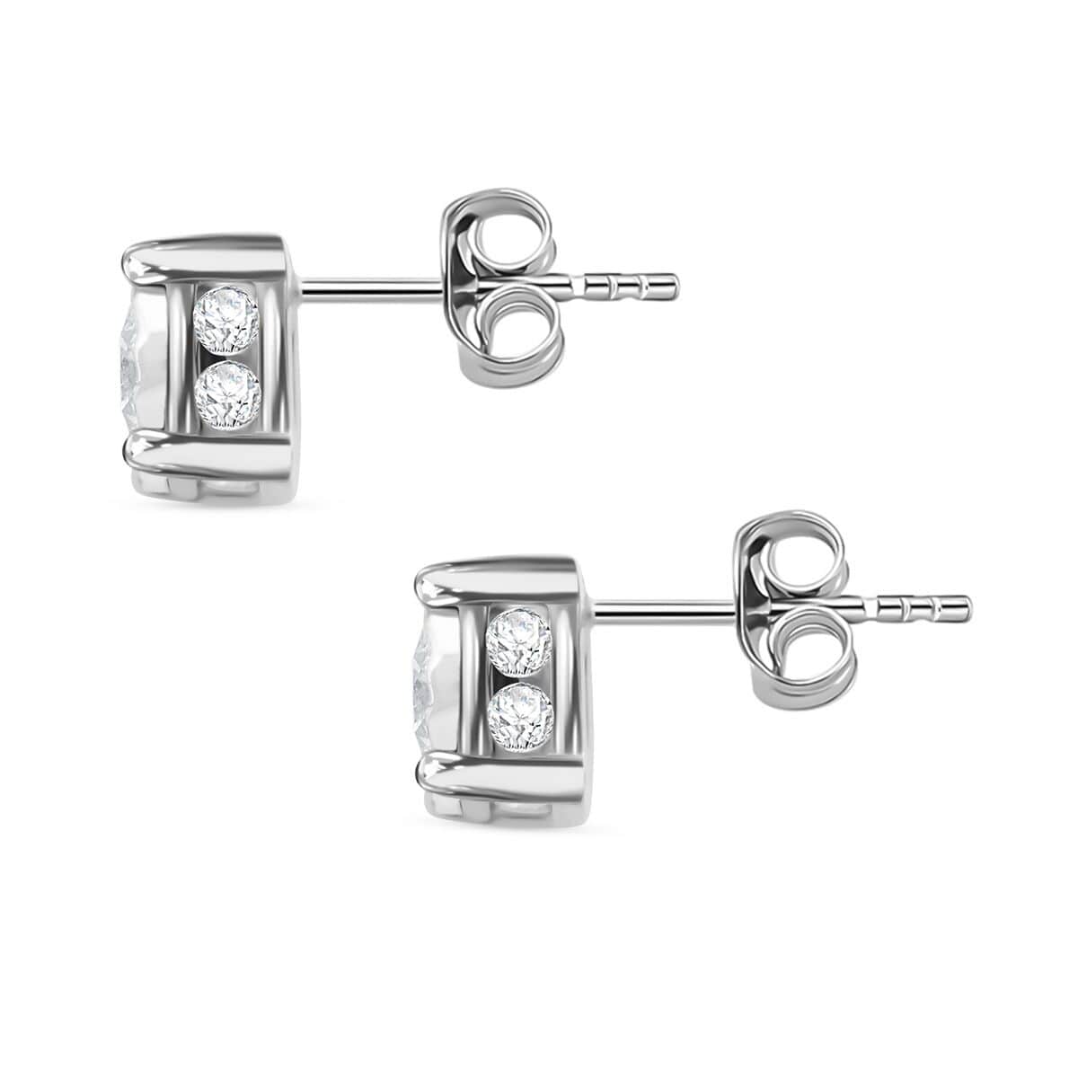 14K White Gold Diamond G SI2-I1 Earrings 1.50 ctw image number 3