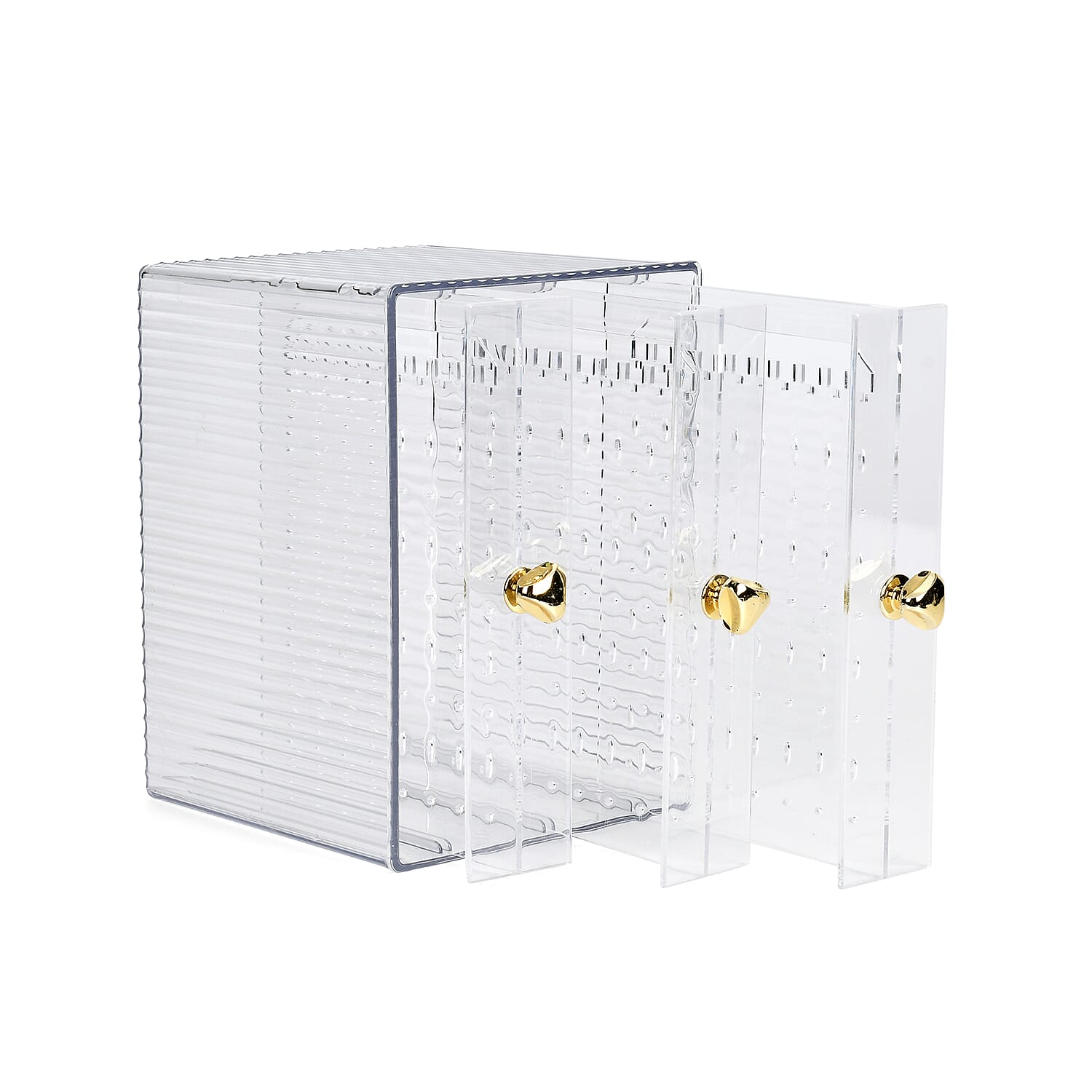 Clear 3 Drawer Acrylic Earrings Display Stand (Can Hold 108 Pairs)