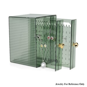 Green 3 Drawer Acrylic Earrings Display Stand (Can Hold 108 Pairs)