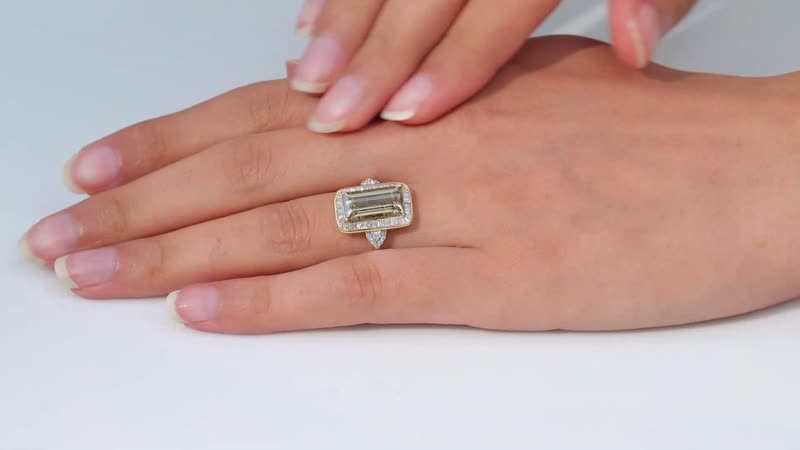 Iliana AAA Turkizite and G-H SI White Diamond 5.50 ctw Ring in 18K Yellow Gold (Size 9.0) 5.65 Grams