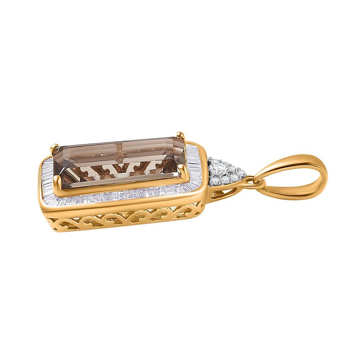 Iliana 18K Yellow Gold AAA Turkizite and G-H SI Diamond Pendant 5.00 ctw
