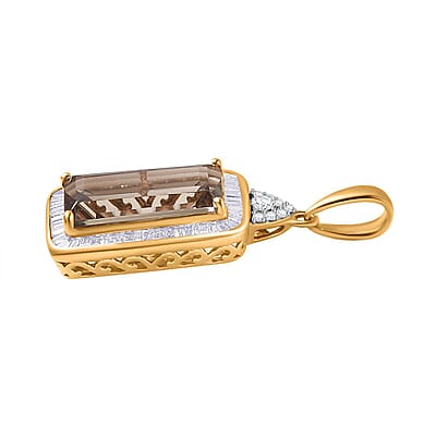 Iliana 18K Yellow Gold AAA Turkizite and G-H SI Diamond Pendant 5.00 ctw