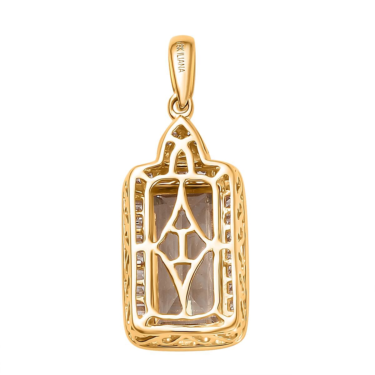 Iliana 18K Yellow Gold AAA Turkizite and G-H SI Diamond Pendant 5.00 ctw