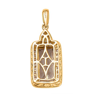 Iliana 18K Yellow Gold AAA Turkizite and G-H SI Diamond Pendant 5.00 ctw