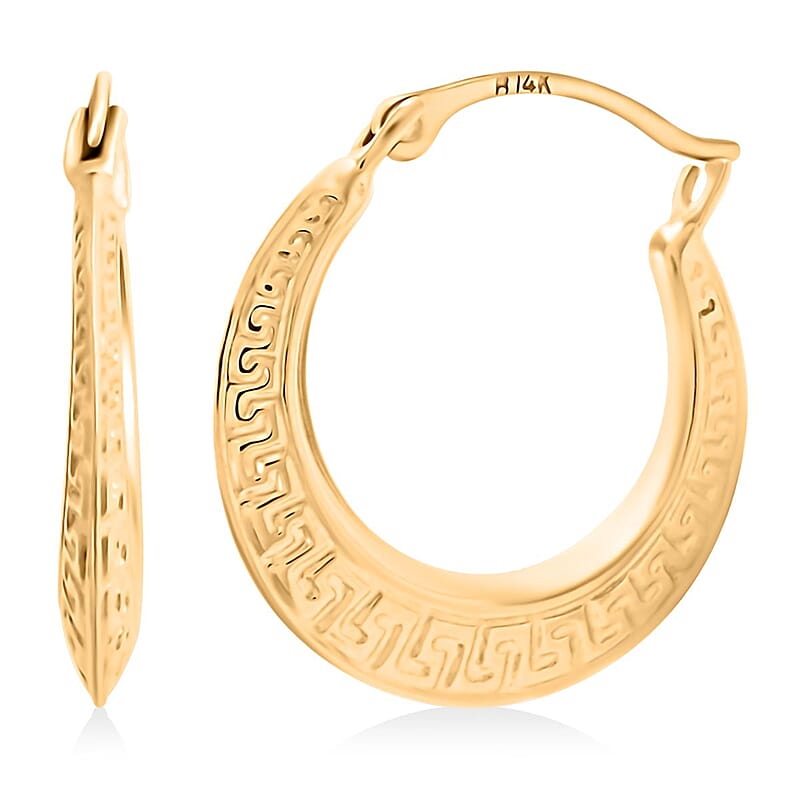 14K Yellow Gold Hoop Earrings 0.53 Grams