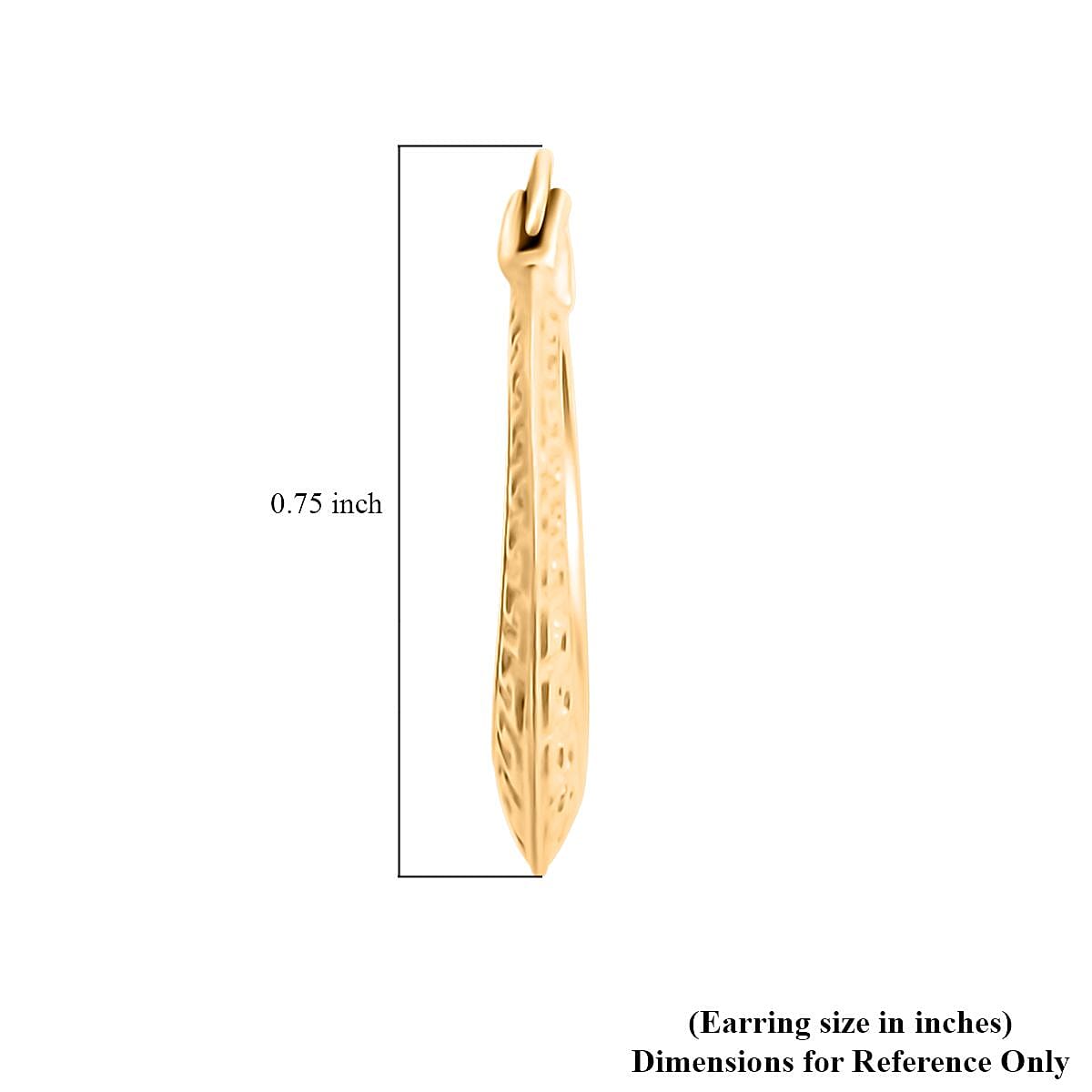 14K Yellow Gold Hoop Earrings 0.53 Grams