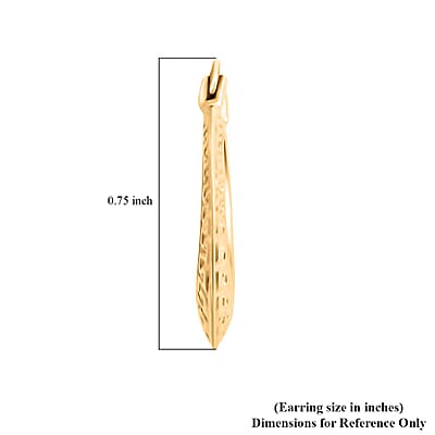 14K Yellow Gold Hoop Earrings 0.53 Grams