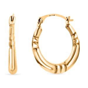 14K Yellow Gold Hoop Earrings 0.48 Grams