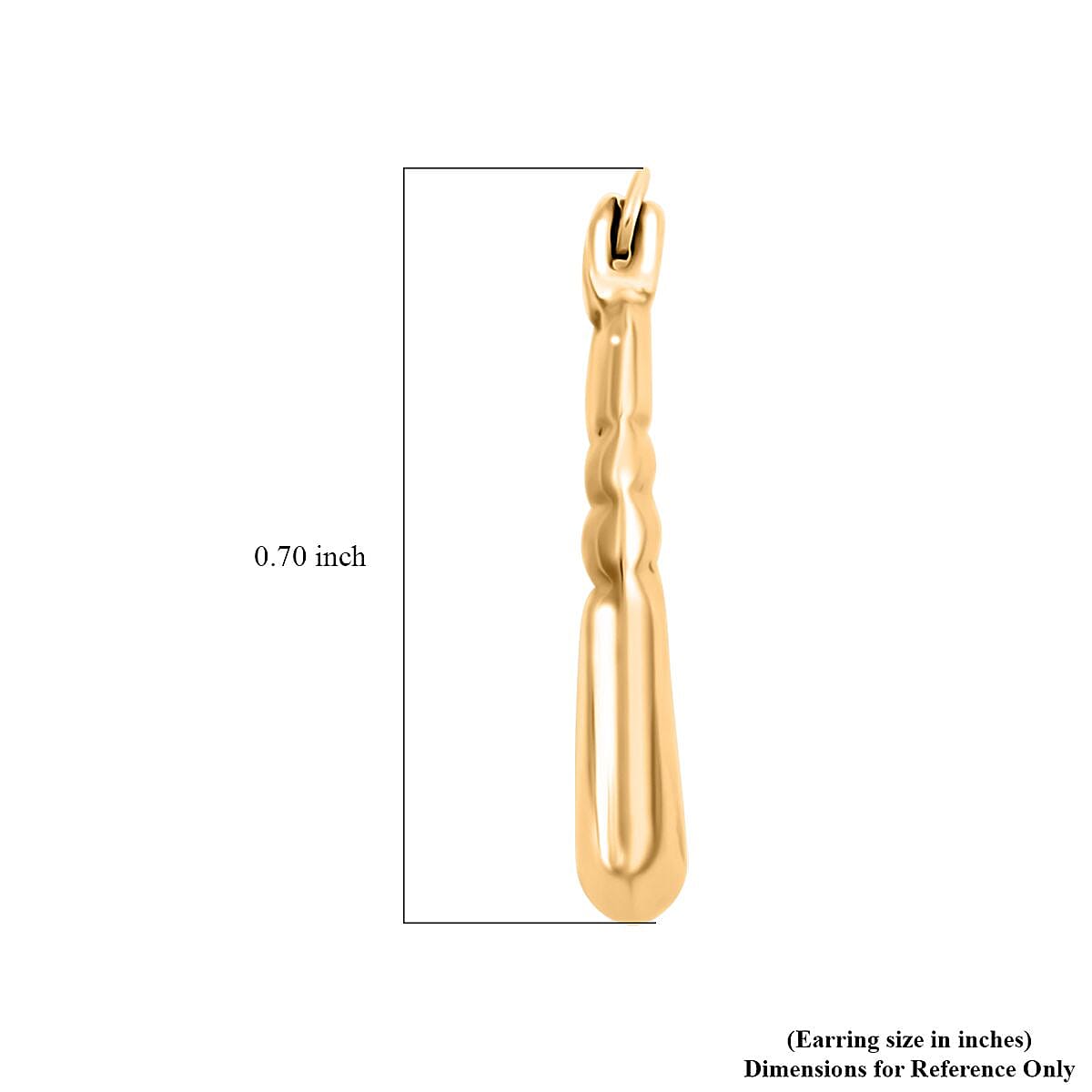 14K Yellow Gold Hoop Earrings 0.48 Grams