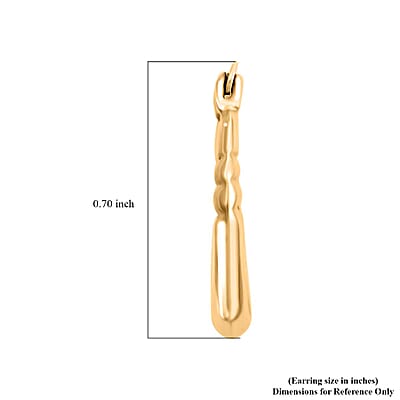 14K Yellow Gold Hoop Earrings 0.48 Grams