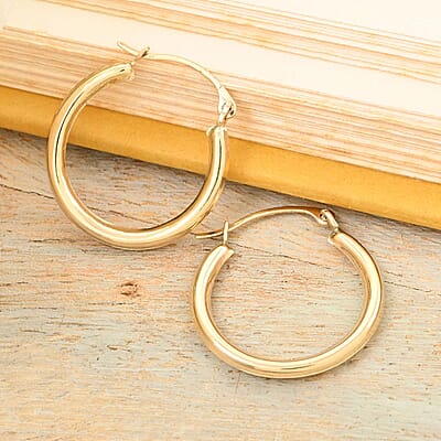 14K Yellow Gold Hoop Earrings 0.54 Grams