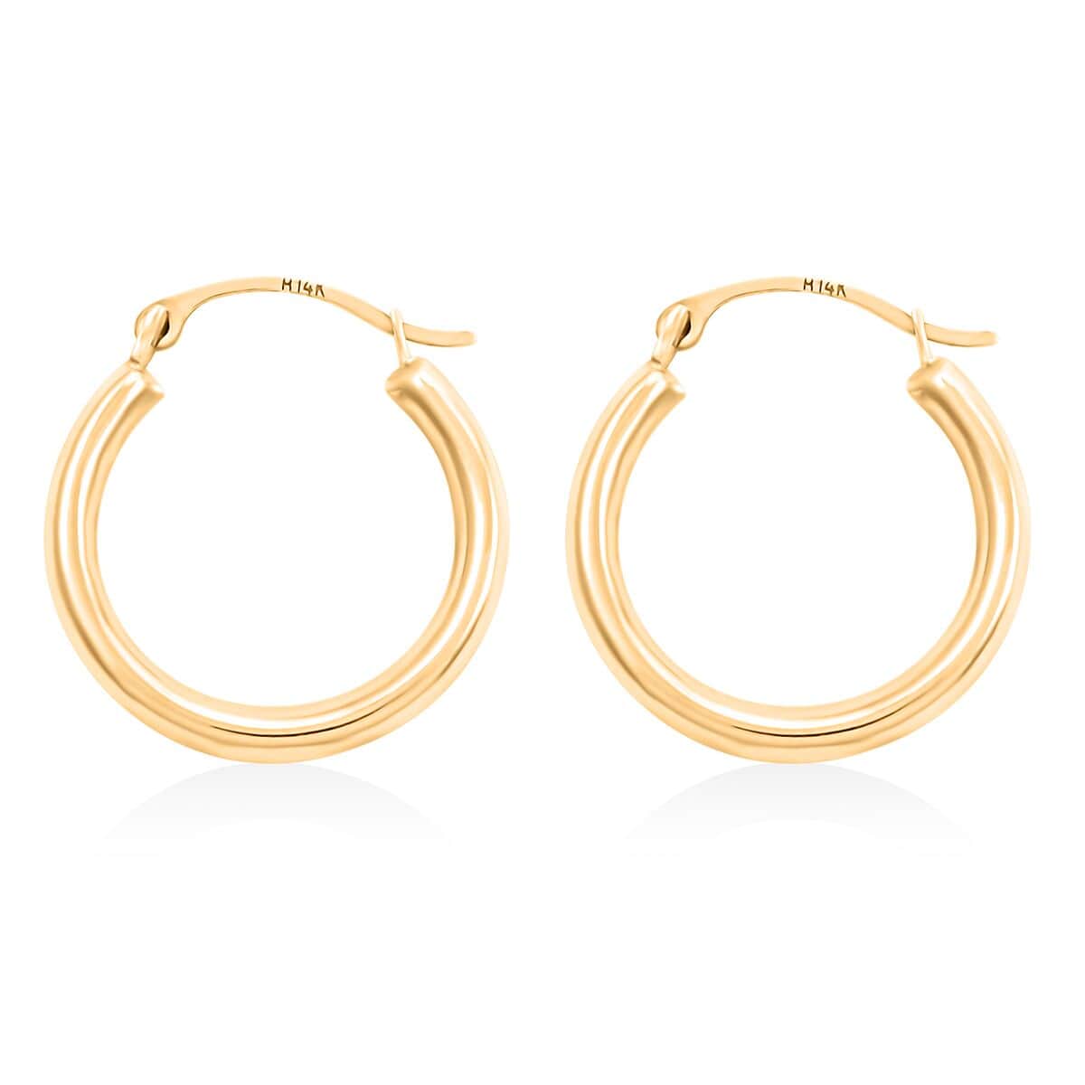 14K Yellow Gold Hoop Earrings 0.54 Grams image number 3