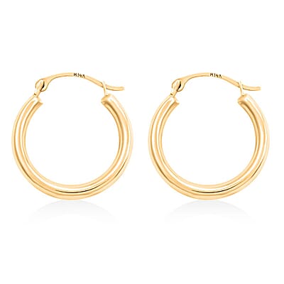14K Yellow Gold Hoop Earrings 0.54 Grams