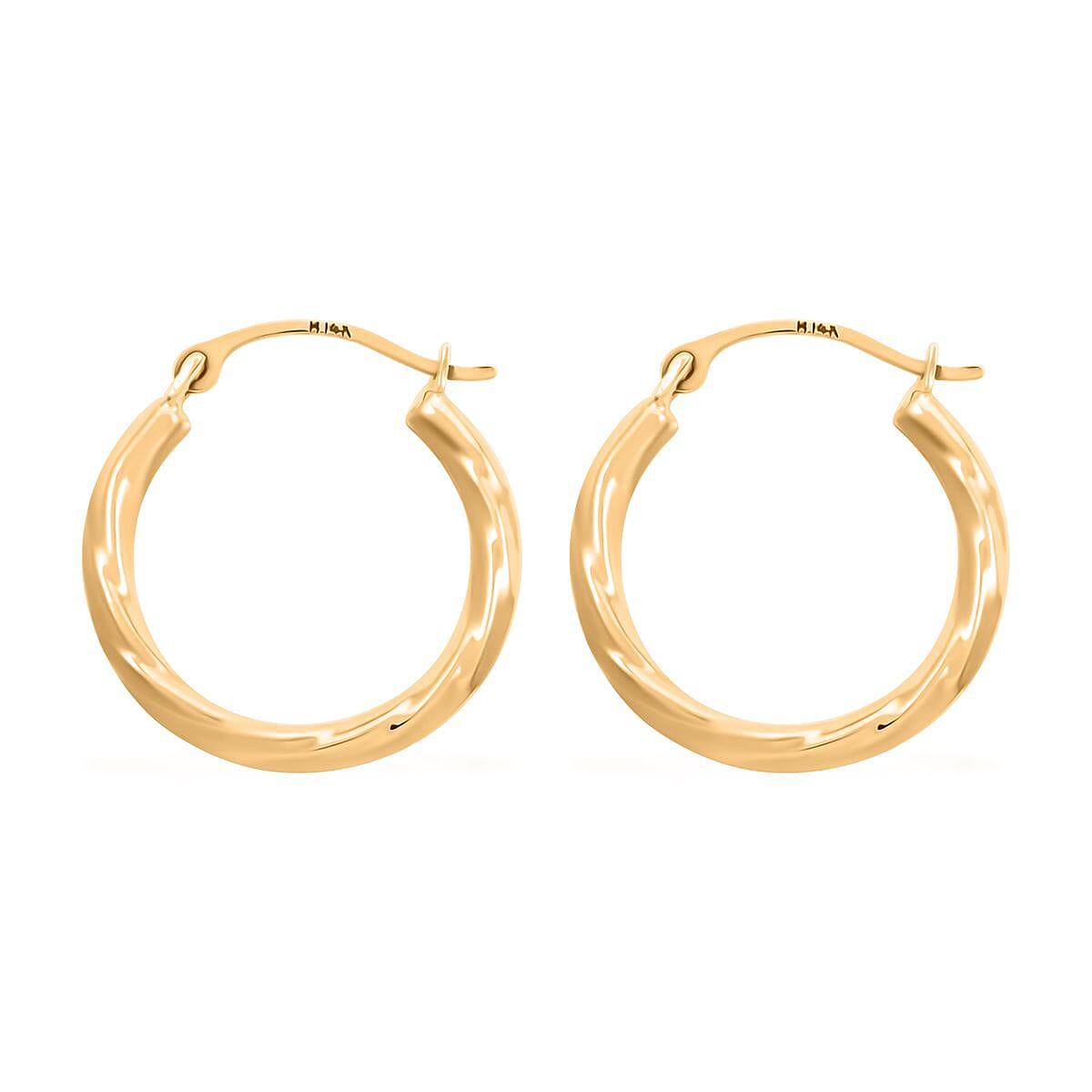 14K Yellow Gold Hoop Earrings