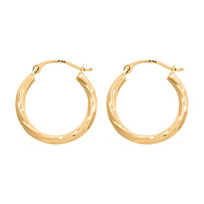 14K Yellow Gold Hoop Earrings