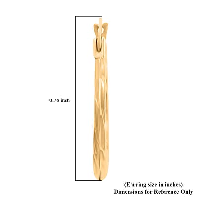 14K Yellow Gold Hoop Earrings