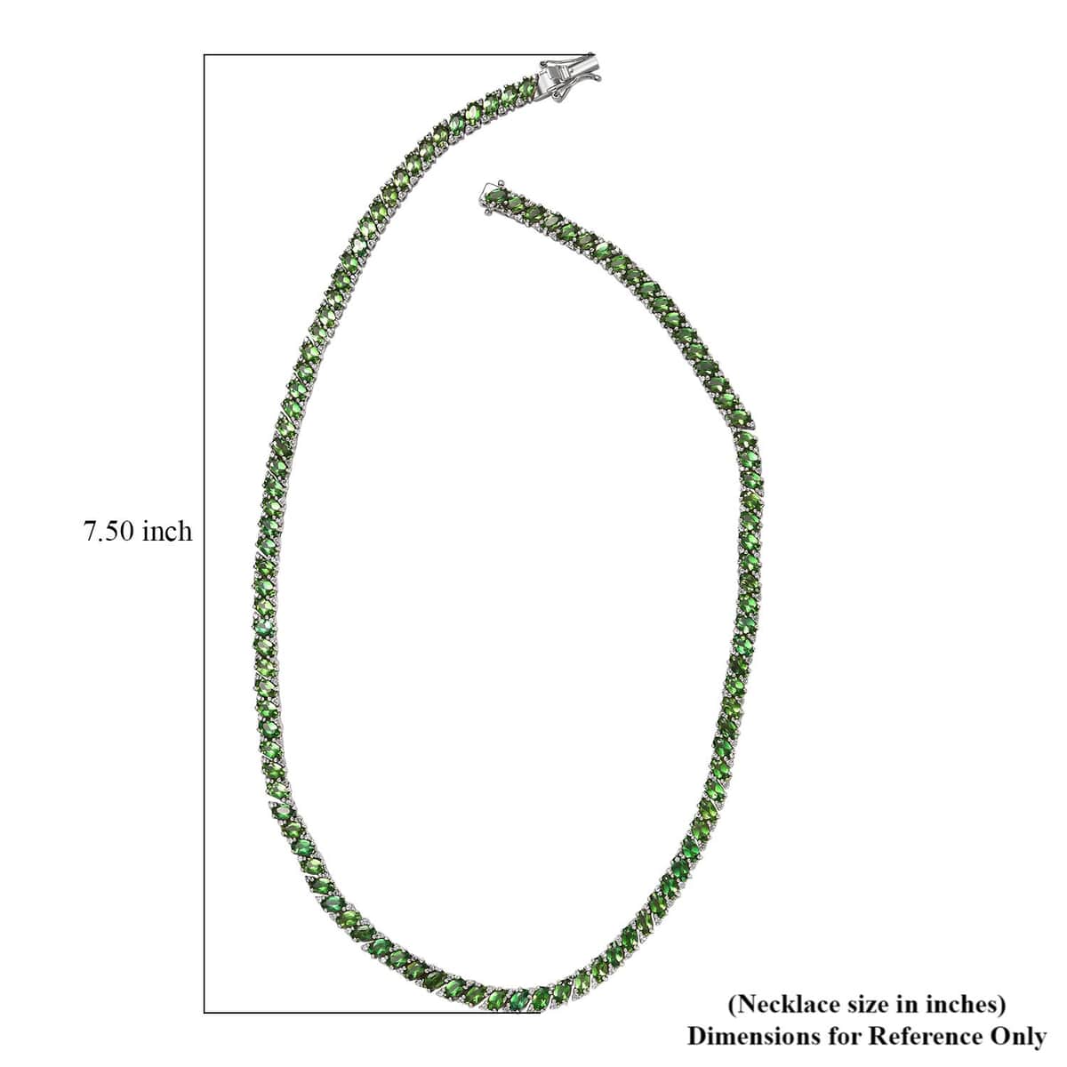 Madagascar Green Apatite and White Zircon Necklace 18 Inches in Platinum Over Sterling Silver 29.80 ctw image number 4