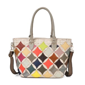 Chaos By Elsie Multicolor Star Genuine Leather Tote Bag