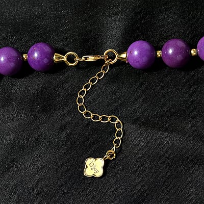D'Joy Phosphosiderite Beaded Beaded Graduated Necklace 18-20 Inches in Vermeil Yellow Gold Over Sterling Silver 350.00 ctw