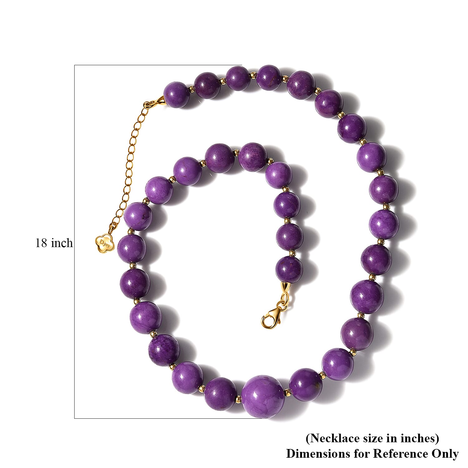 D'Joy Phosphosiderite Beaded Beaded Graduated Necklace 18-20 Inches in Vermeil Yellow Gold Over Sterling Silver 350.00 ctw