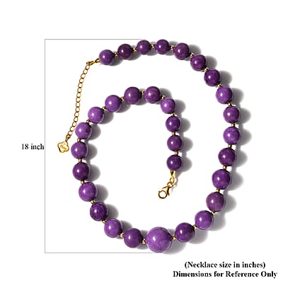 D'Joy Phosphosiderite Beaded Beaded Graduated Necklace 18-20 Inches in Vermeil Yellow Gold Over Sterling Silver 350.00 ctw
