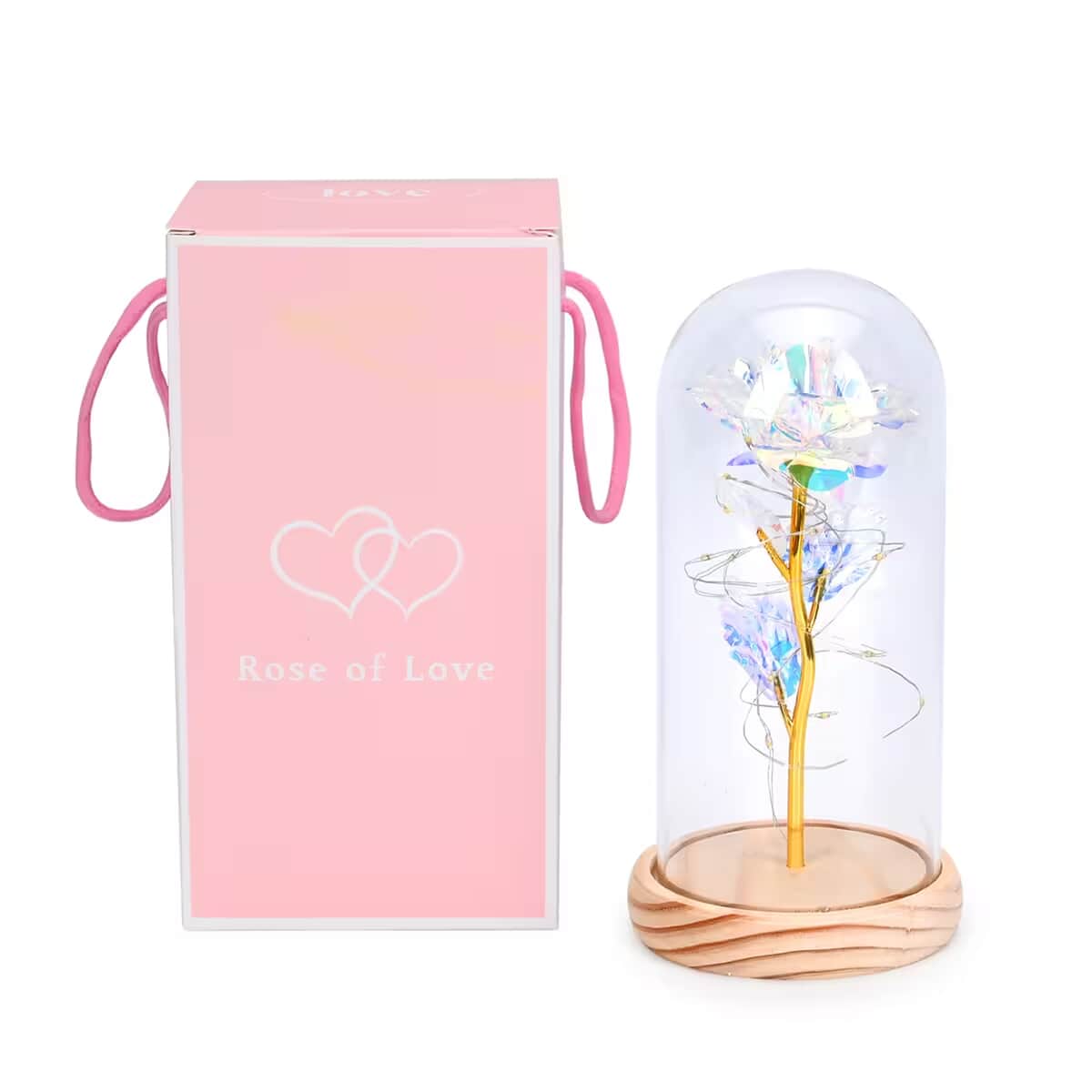 Clear Rose Decoration with Light in Transparent (8.7"xX3.54x4.3") image number 6