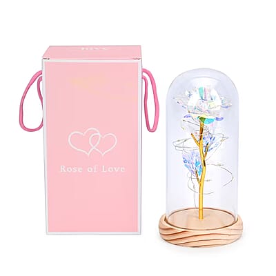Clear Rose Decoration with Light in Transparent