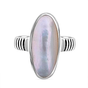 Mother of pearl Free 2.50 ctw Ring in Sterling Silver (Size 9)