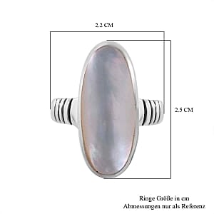 Mother of pearl Free 2.50 ctw Ring in Sterling Silver (Size 9)