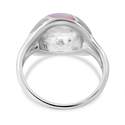 Mother Of Pearl Ring in Sterling Silver (Size 11.5)