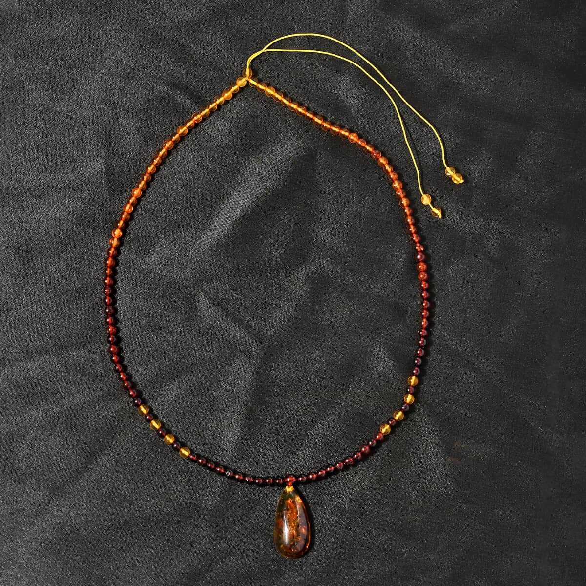 Baltic Amber Beaded Adjustable Necklace 18 Inches image number 4