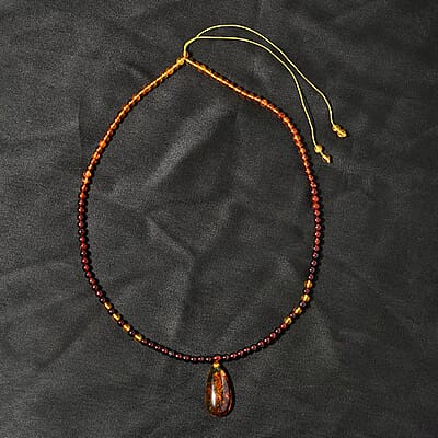 Baltic Amber Beaded Adjustable Necklace 18 Inches