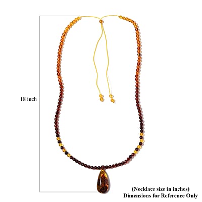 Baltic Amber Beaded Adjustable Necklace 18 Inches