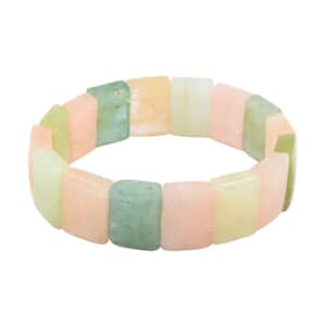 Multi Beryl 200.00 ctw Block Stretch Bracelet