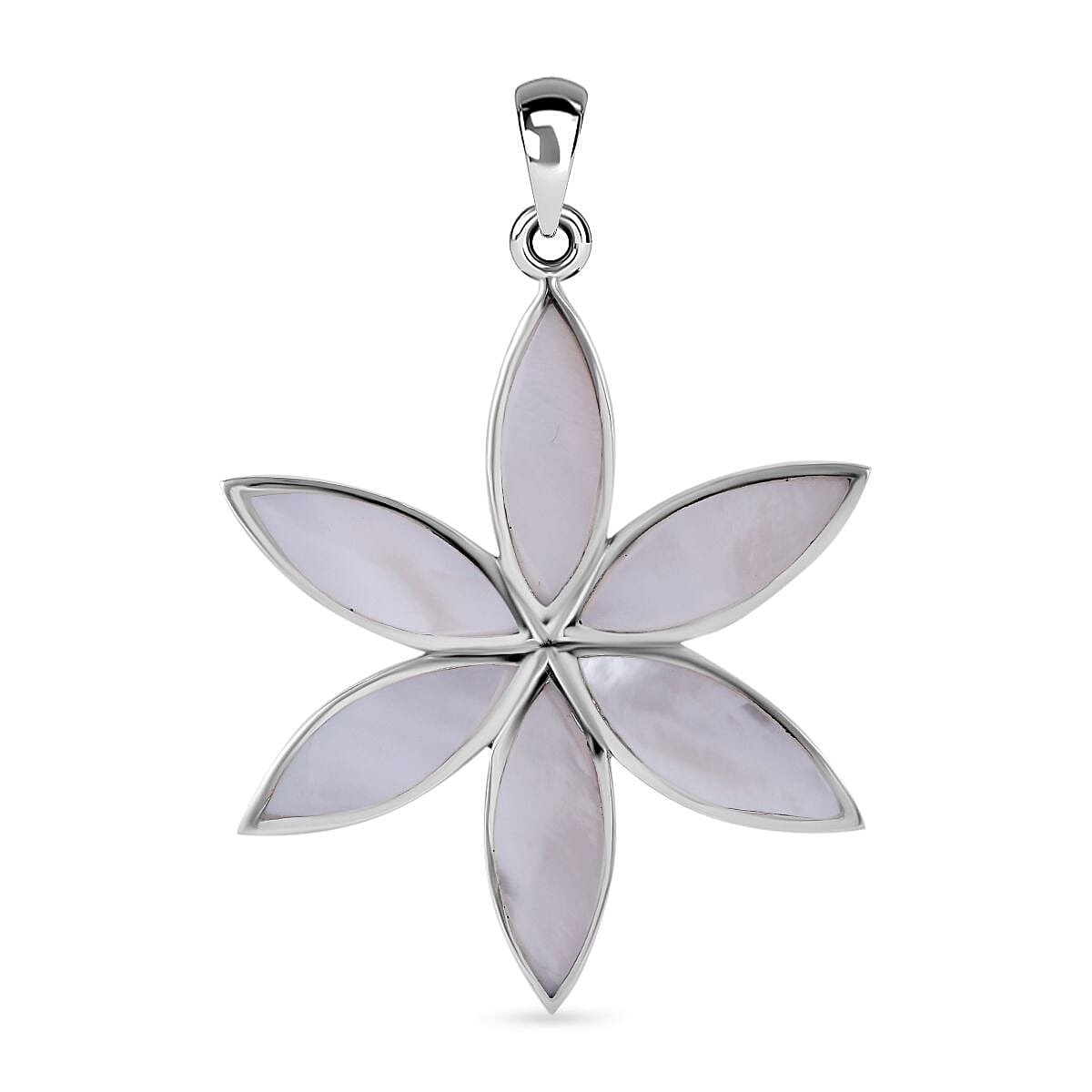 Mother Of Pearl Pendant without Chain in Sterling Silver