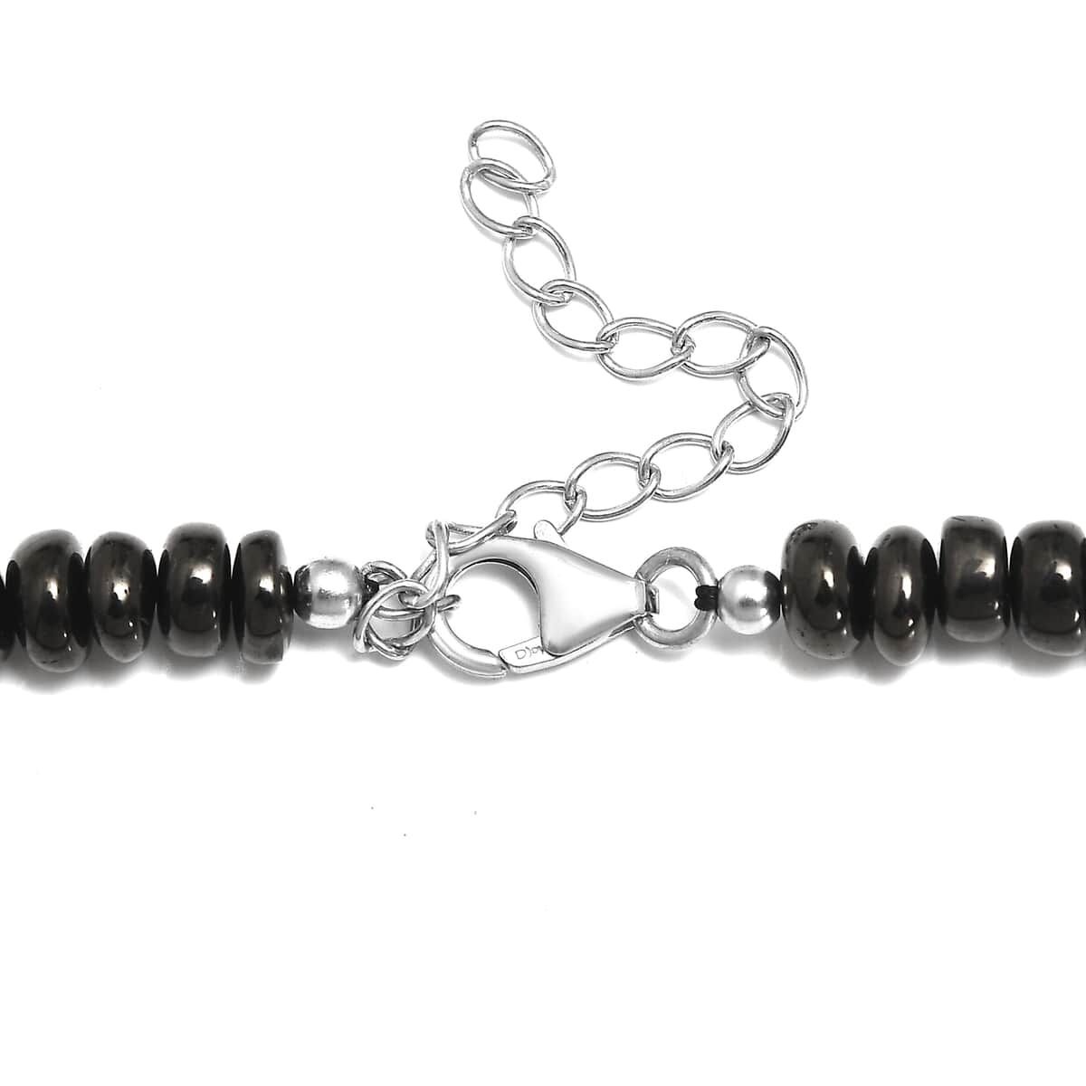 Elite Shungite Beaded Necklace 18-20 Inches in Rhodium Over Sterling Silver 155.00 ctw image number 4