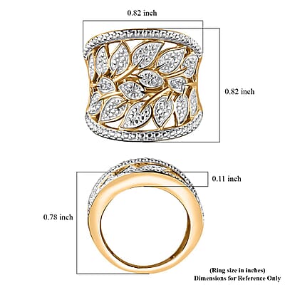 Karis Diamond Accent Ring in 18K YG Plated (Size 10.0)