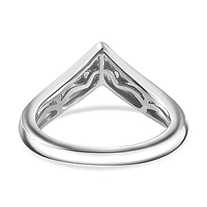 Betroka Blue Apatite 0.44 ctw Band Ring in Platinum Over Sterling Silver (Size 6.5)
