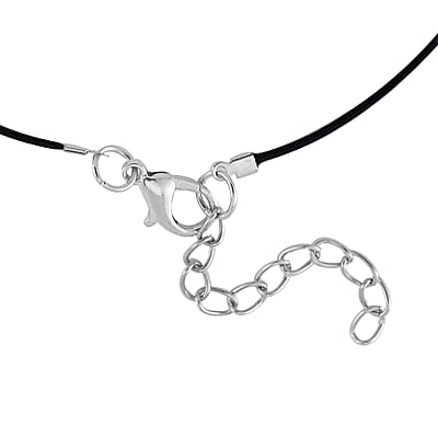 Terahertz and Shungite Beaded Anklet in Silvertone and Stainless Steel (9.50-11.50In) 27.50 ctw