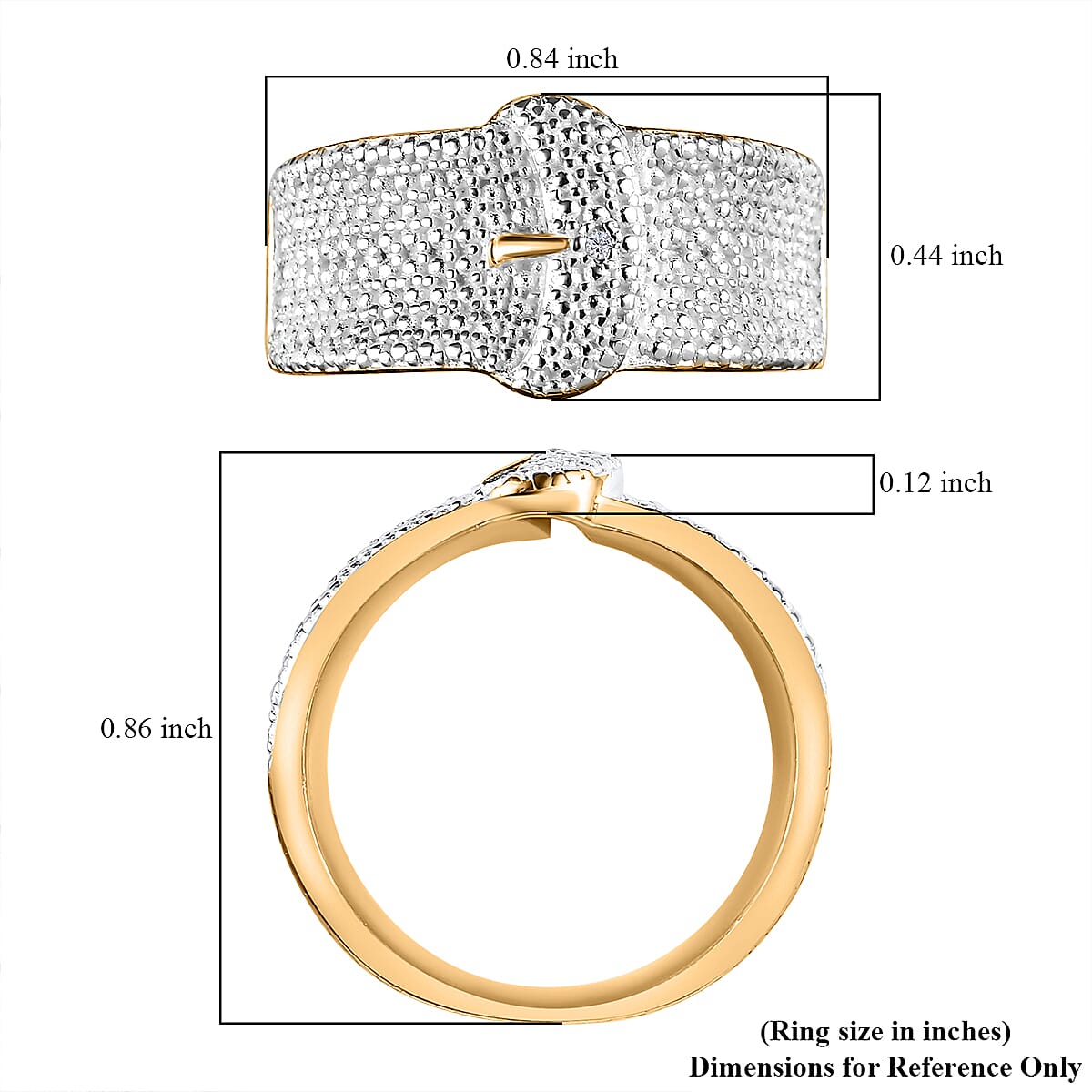 Karis Diamond Accent Ring in 18K YG Plated (Size 9.0) image number 5