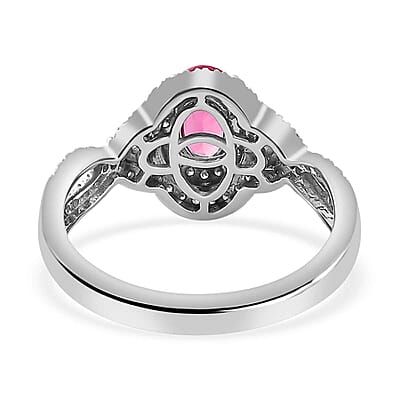 Certified & Appraised Rhapsody AAAA Mahenge Spinel and E-F VS Diamond 1.05 ctw Ring in 950 Platinum (Size 10.0) 6.80 Grams