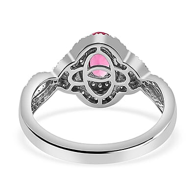 Certified & Appraised Rhapsody AAAA Mahenge Spinel and E-F VS Diamond 1.05 ctw Ring in 950 Platinum (Size 9.0) 6.80 Grams