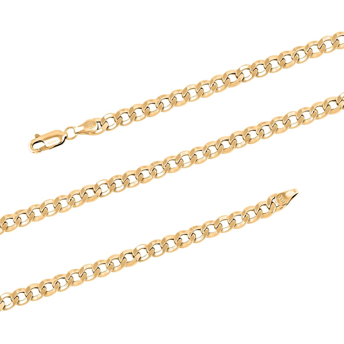 14K Yellow Gold 5mm Cuban Necklace 22 Inches 9.80 Grams image number 2