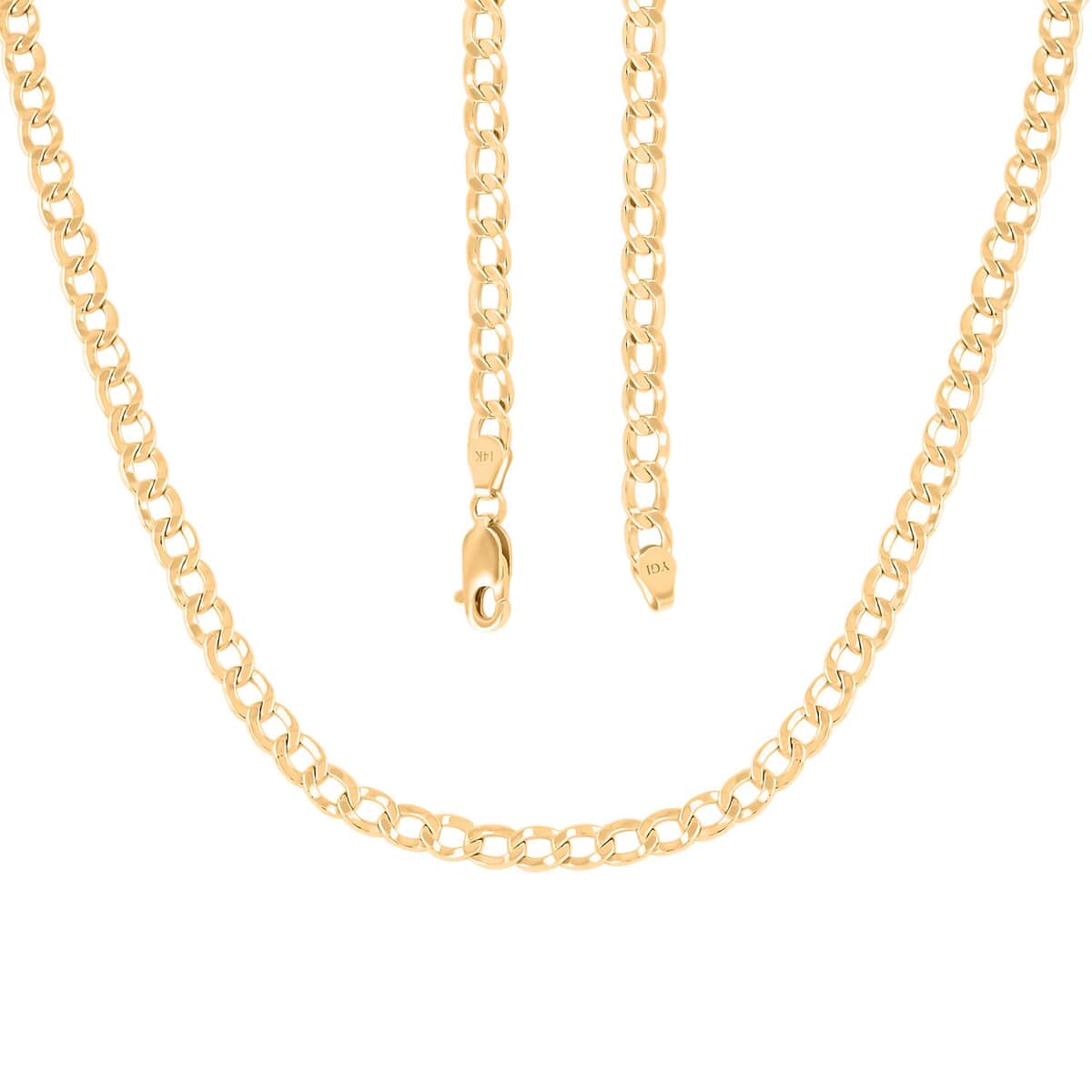 14K Yellow Gold 5mm Cuban Necklace 24 Inches 10.70 Grams image number 3