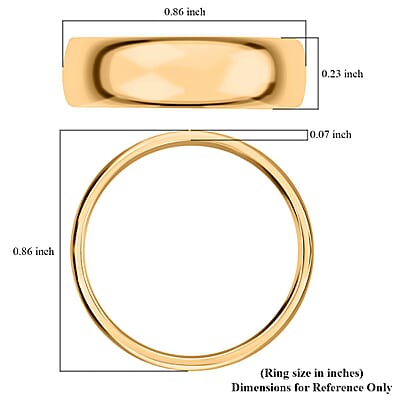 14K Yellow Gold Wedding Band Ring (Size 6.0) 4.70 Grams