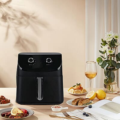 Air Fryer with Non Stick Frying Plate, 8L (1700w, 120v) - Black