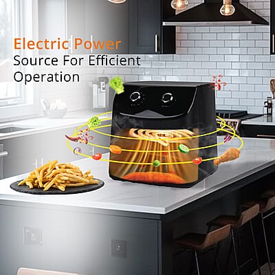 Air Fryer with Non Stick Frying Plate, 8L (1700w, 120v) - Black