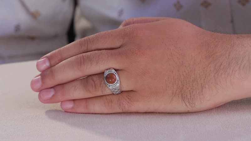 Red Jasper Men's Ring in Sterling Silver (Size 11.0) 1.00 ctw