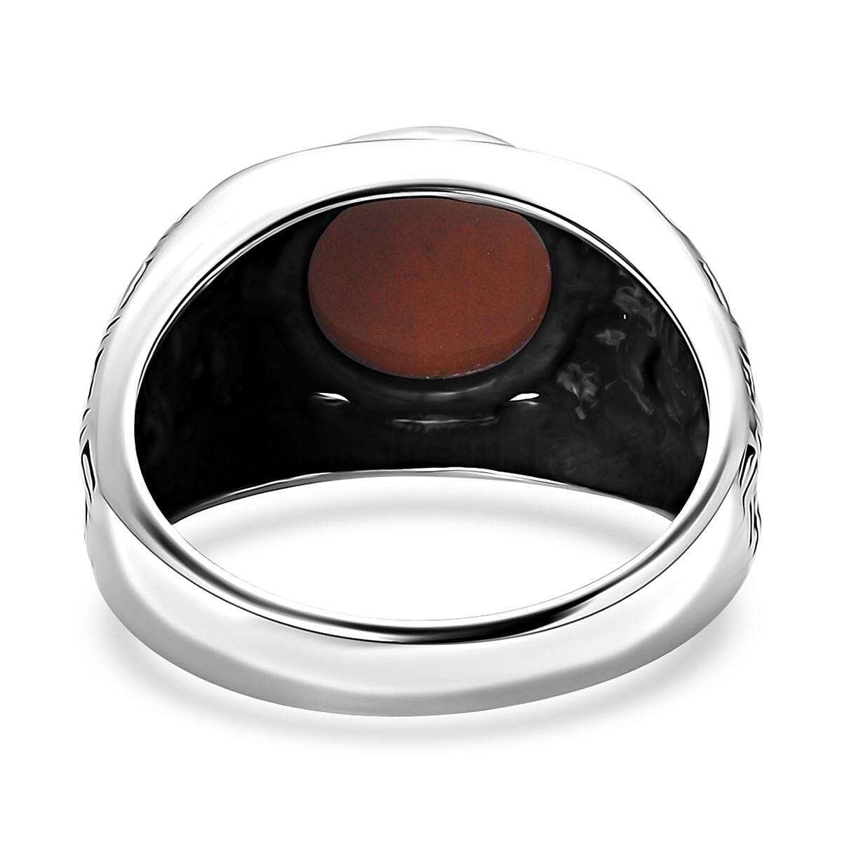 Red Jasper Men's Ring in Sterling Silver (Size 9.0) 2.50 ctw