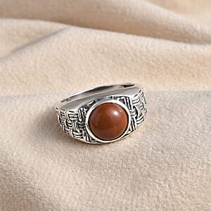 Red Jasper Men's Ring in Sterling Silver (Size 12.0) 2.50 ctw